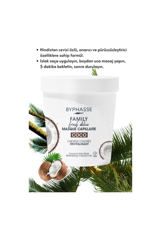 Byphasse Family Fresh Hindistan Cevizli Canlandırıcı Saç Maskesi 250 ML