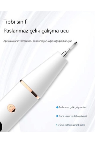 Eastmeeetwest--elektrikli Taşınabilir Diş Temizleme Cihazı Diş Taşı Temizleyici Paslanmaz Çelik Diş Temizleme Cihazı Güzellik Diş Cihazı
