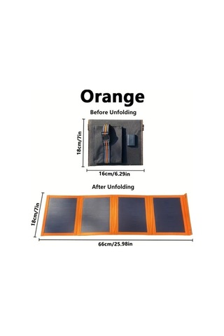 Trendooze 30w Gaojunshop01 Portatif Katlanır Solar Panel Usb Şarj Aleti Kamp Seyahat Acil Durum Koyu Renk