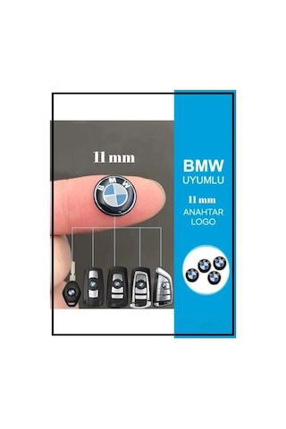 Bmw Uyumlu Anahtar Amblemi Logo 1 Adet 11 Mm 1.1 Cm Damla Etikettir Metal Değildir
