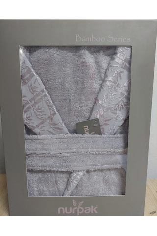 Nurpak Bambu Tek Bornoz Gri Gri