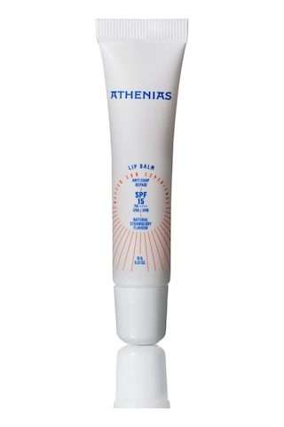 Athenias Lip Balm Anti Chap 15 gr Spf15 Organik Çilek Aromalı Dudak Bakımı Çatlak Karşıtı
