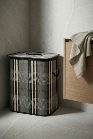 Nordic Dikdörtgen Bambu Sepet - 50 Cm Gri