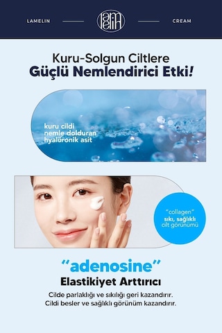 Lamelin Hyaluronic Acid İçeren Nemlendirici Yüz Bakım Kremi Lamelin Hyaluronic Pure Cream 50 ML