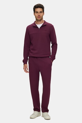 UCLA Zeon Bordo Yarım Fermuarlı Nakışlı Standard Fit Erkek Pike Sweatshirt