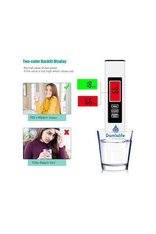 Damlalife Digital Tds Metre Termometreli Su Ölçme Aleti