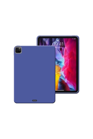 Apple Uyumlu iPad Pro 12,9 İnç 5. Nesil A2378 , A2461 , A2379 Rubber Yıkanabilir Silikon Kılıf Arka Kapak