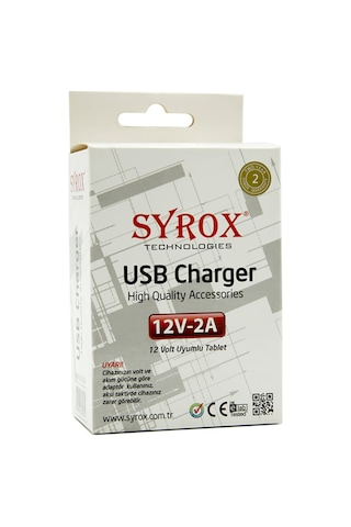 Syrox J34 Usb Şarj Adaptörü (Başlık) 12W
