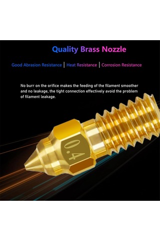 Leasetake Ender 3 V3 Se Nozul Takımı İçin 6 Adet, 3d Yazıcı Pirinç Nozulları 0,4 Mm 0,6 Mm 0,8 Mm, Yüksek Sıcaklık Dirençli Ekstruder Nozulları