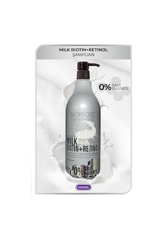 Morfose Sülfatsız Milk Biotin+Retinol İçerikli Tuzsuz Şampuan 1 L