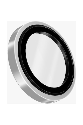Ennar Apple Uyumlu iPhone 16 Pro Max Gerçek Cam Tam Koruma Safir Kamera Lensi Titanyum Gri - Titanyum