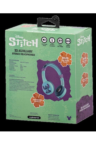 Kablolu Kulaklık Disney Stitch Çocuk Kulaklığı Lisanslı Dy-3053-st