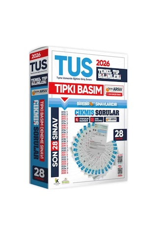 2026 Tus Temel Tıp Bilimleri ÖSYM Çıkmış Soru Tıpkı Basım Son 14 Yıl 28li Deneme Kitapçığı