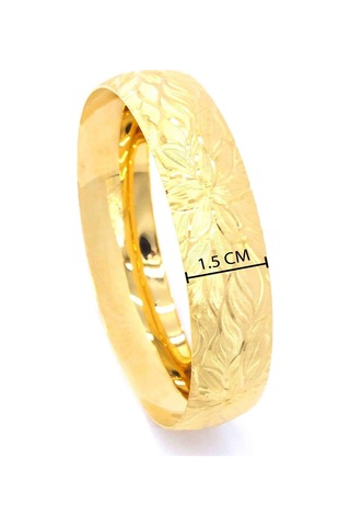 Altın Kaplama Lotus Çiçeği Motifli Bayan Bilezik Blz-1461 Altın