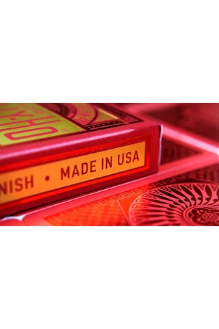 Uspcc Tally-ho Metalluxe Red Kirmizi Oyun Kağıdı Kartı İskambil Kartları Destesi