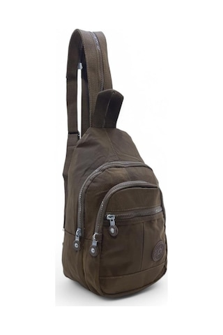 Baginn Body Bag Göğüs Çantası Klinkır Kumaş Çok Cepli 30 18 Cm Bady Bag Sırt Çantası Hafif Kumaş Kahverengi