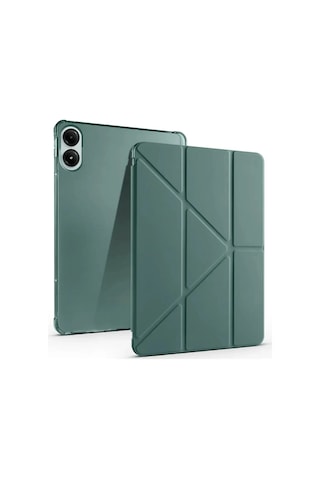 Xiaomi Redmi Pad Se 4g Kılıf Kalemlikli Mars Tablet Kılıfı - Koyu Yeşil Tablet Kılıfı