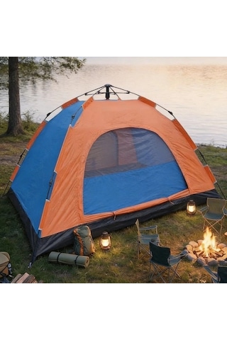 10 Kişilik Otomatik Kurulum Kamp Çadırı Outdoor , Suya Dayanıklı Hızlı Kurulum Piknik Ve Doğa İçin Çok Renkli