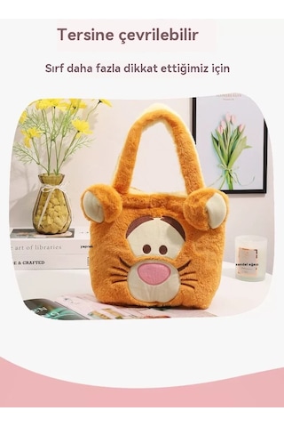 Kadın Geniş Kapasiteli Çift Taraflı El Çantası-pembe Pembe