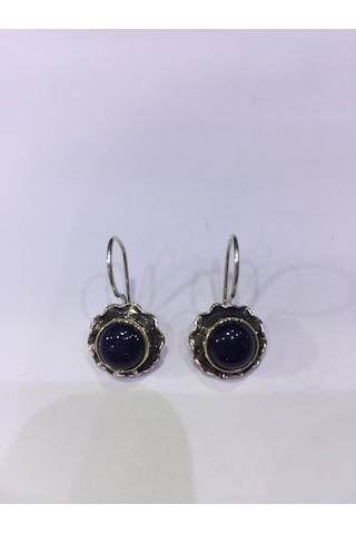 Yıldız Taşı Gümüş Küpe Doğal Taş 925 Ayar