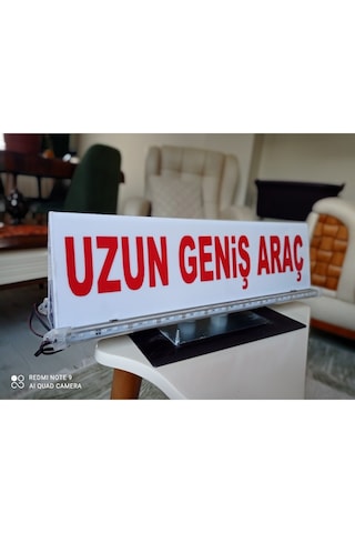 Uzun Ve Geniş Araç Tabelası (Tepe Lambası)(Led Çakarlı 12 V)