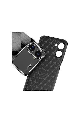 Realme Uyumlu 10 4g Kılıf Zore Karbon Görünümlü Negro Silikon Kapak