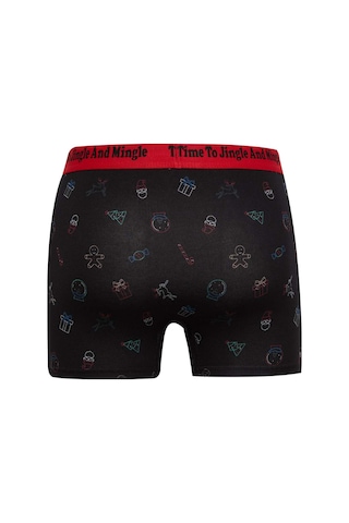 Defacto Erkek Yılbaşı Temalı Boxer E0042ax24cwbk81 Siyah