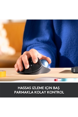 Logitech Ergo M575 For Business Kablosuz Iztopu Özellikli Konforlu Ergonomik Mouse