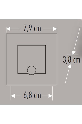 Cata Ct-5173 Sensörlü Koridor Armatürü 1.5W Günışığı N11.11058 Metal - Cam
