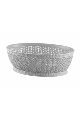 Yuvarlak Örgü Sepet 3,5 Lt Round Knitting Basket 3,5 L Gri