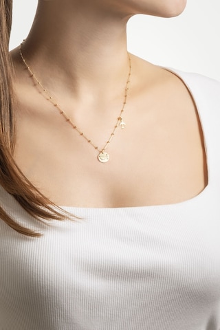 Manifest 18 Ayar Sarı Altın Kaplama 44 Cm Gümüş Kolye Sarı