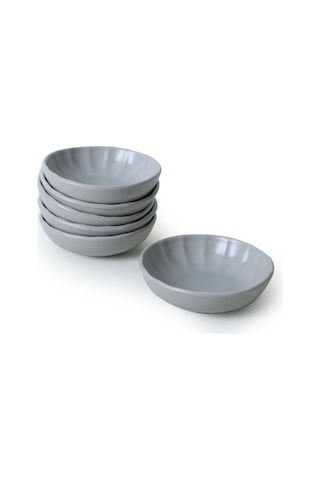 Keramika Mat Gri Sirius Çerezlik / Sosluk 12 Cm 6 Adet 995