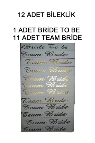12 Adet Bride To Be Gelin Ve Team Bride Nedime Bilekliği Bekarlığ
