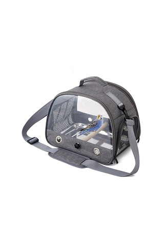 Kuş Taşıyıcı Taşınabilir Katlanır Oxford Kumaş Kuş Uu0169 Gri