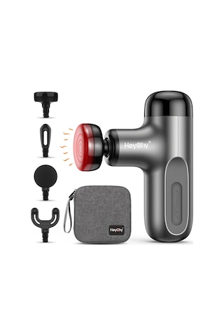 Heychy Mini Isı Masaj Tabancası, Derin Doku Masaj Tabancası, Sporcular İçin 4 Masaj Başlığı İle Taşınabilir Kas Masajı