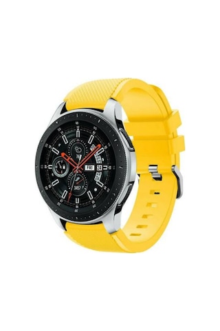 Galaxy Gear S3 Kayış Saat Kordonu 46Mm Frontier Silikon Sarı