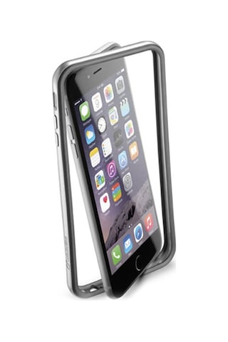 Apple Uyumlu iPhone Cellular Line 6s Plus 6 İle Bumper Satin Kılıf Gri Bumpsatınıph655d