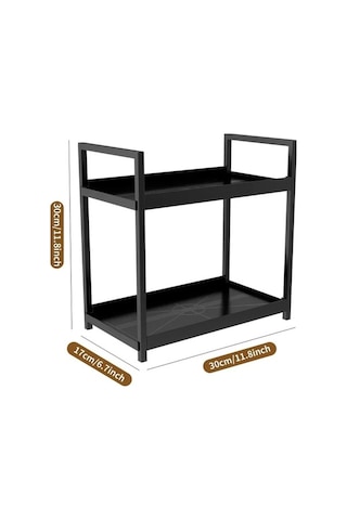 Maoyaya Çift Masa Depolama Rafı Mutfak Düzenleyici Banyo Tezgahı Parfüm Çok Renkli Çok Renkli