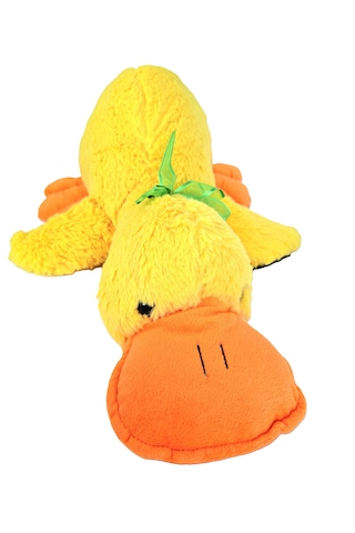 Merty Avm 55 Cm Peluş Yatan Ördek - Yumuşak Uyku Arkadaşı & Çocuk Odası Dekoratif Yastık Ce Sertifikalı Sarı