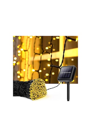 Solar 12 Metre 100 Ledli 8 Mod Dış Bahçe Aydınlatma Dekorasyon Süsleme Güneş Enerjili Led Işık Diğer