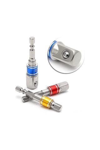 Yifomall Çelik Mıknatıslı 3'lü Adaptör Seti - 1/4", 3/8", 1/2" - Çift Oluklu - Otomobil Ve Ev Tamiri İçin