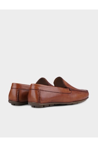 Hakiki Deri Taba Erkek Loafer Ayakkabı Taba