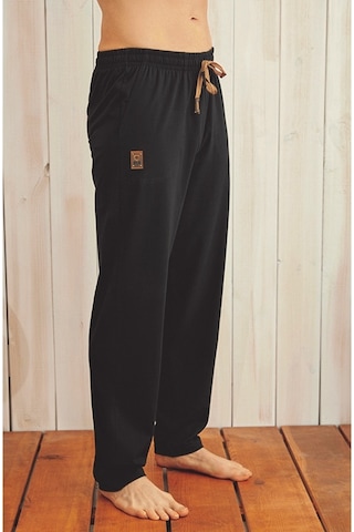 Ince Tek Alt Çok Rahat Pamuk Pijama Siyah