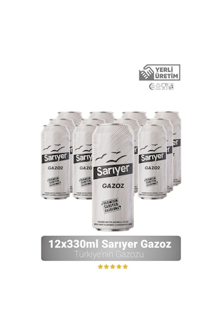 Sarıyer Karışık Aromalı Gazoz 12 x 330 ML