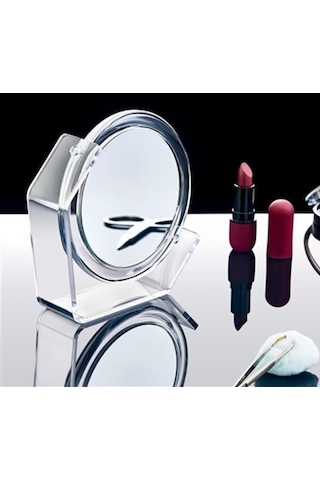 Periboia Oval Makyaj Aynası 360 Derece Dönen Çift Taraflı Yakınl Çok Renkli