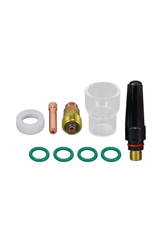 Xurunkeji Tıg Kısa Gazlı Lens Pens Gövdesi 17gl332 12 13/16 İnç Tıg Gazlı Lens İzolatörü Sr Wp 17 18 26 Tıg Kaynak Meşalesi İçin 9 Adet