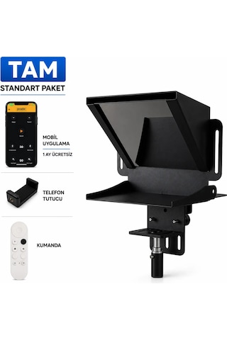 Pratic Teleprompter Tam Set Bluetooth Kumandalı Yerli Üretim