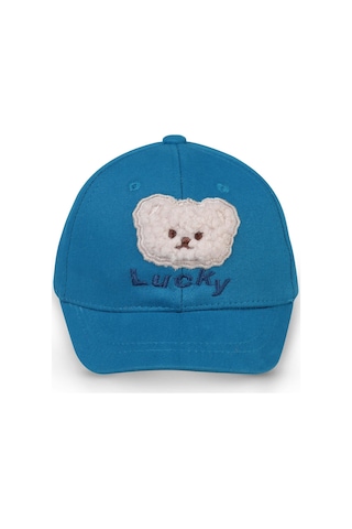 Civil Baby Bear Süzine Nakış 6-18 Ay Bebek Erkek Kep Şapka - Mavi İndigo