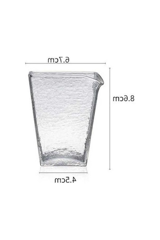 Novahub Isıya Dayanıklı Cam Çay Demlik, Basit Kare Chahai, Yaratıcı Kalınlaşmış Adil Fincan, Şeffaf Ofis Çay Fincanı, Sürahi Teaware, Şeffaf Cam