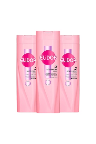 Elidor Ultra Işıltı Yoğun Parlaklık Saç Bakım Şampuanı 3 x 400 ML